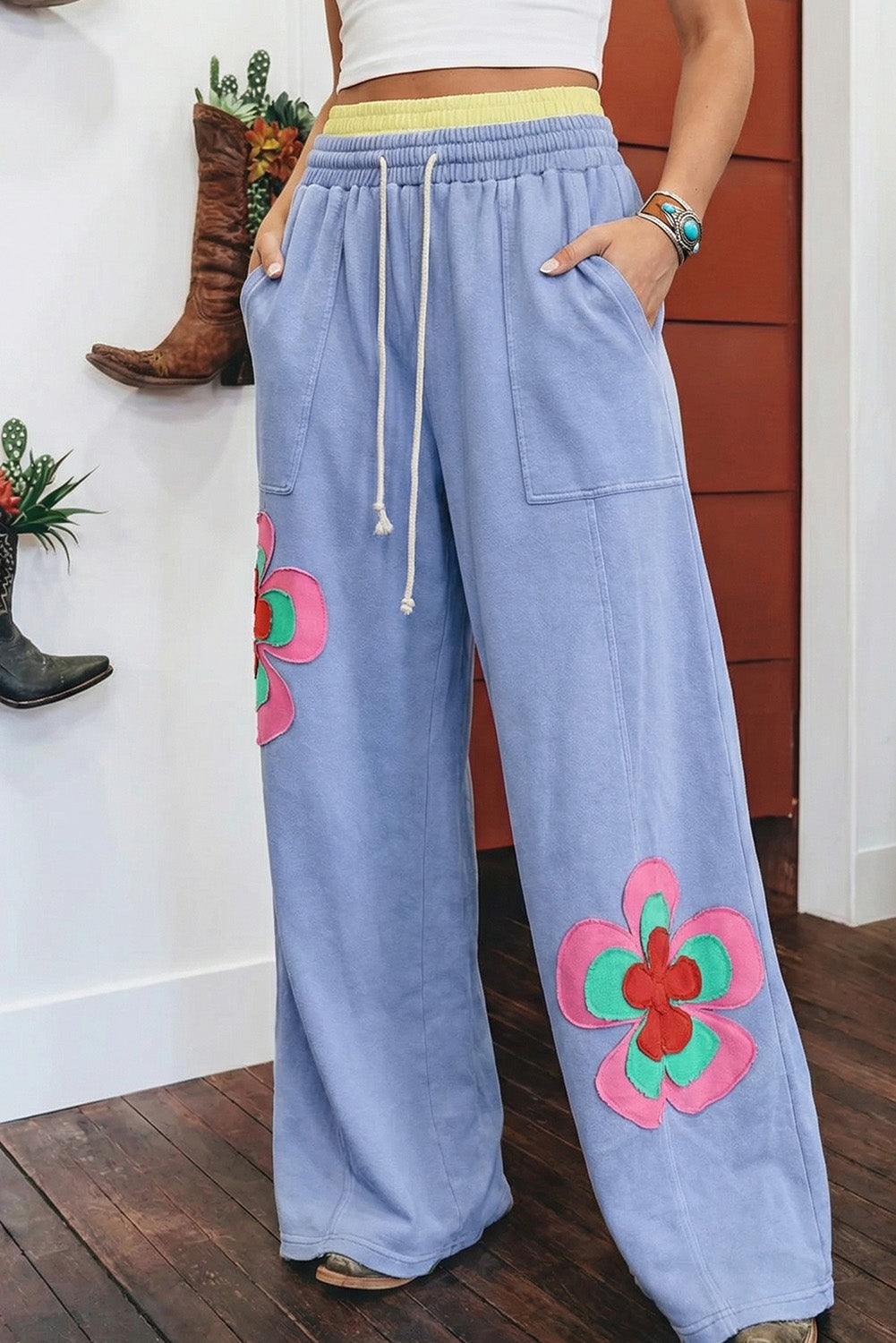 Patched Flower Pant (Pre-Order)